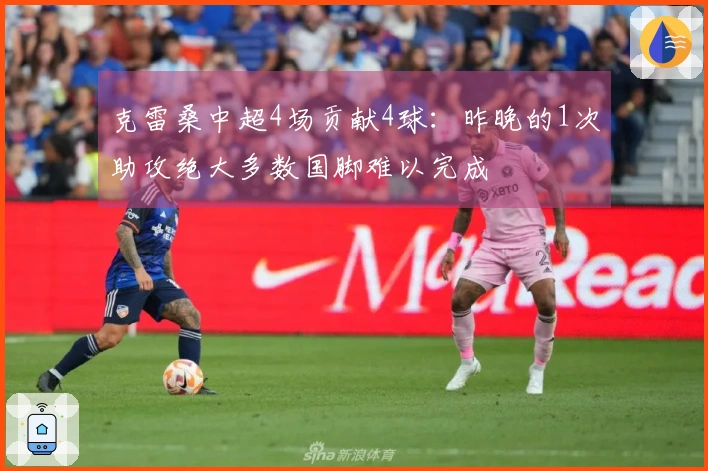 克雷桑中超4场贡献4球：昨晚的1次助攻绝大多数国脚难以完成